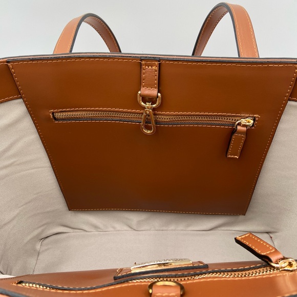 NEW! VALENTINO BY MARIO VALENTINO MAGNUS SOHO MONOGRAM LEATHER TOTE - Picture 6 of 16